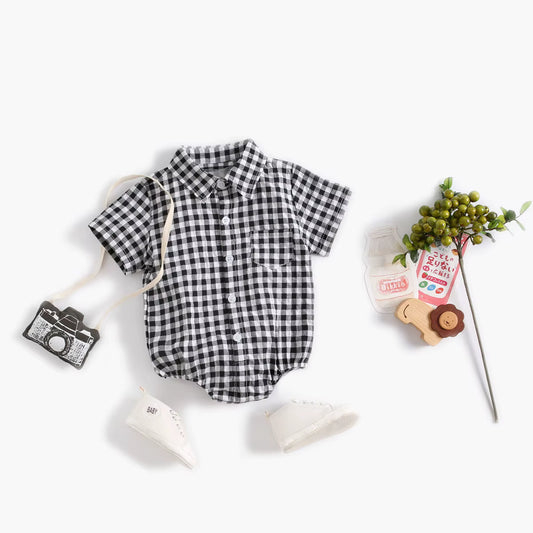 Baby Boy Plaid Bodysuit